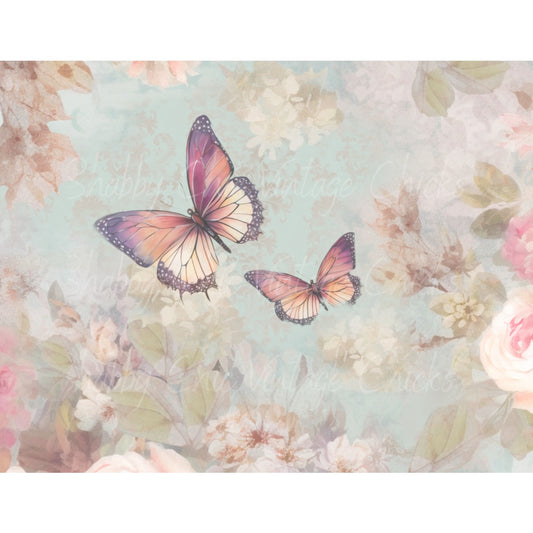 Shabby Chic Vintage Butterfly