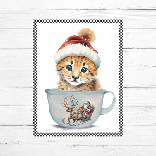 Whimsical Teacup Kitten
