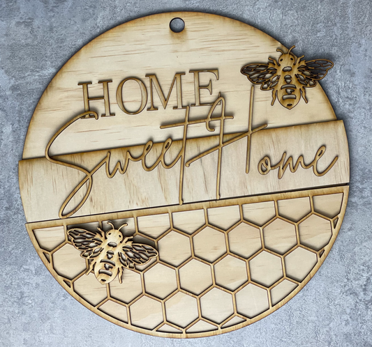 Home Sweet Home Bee Door Sign Kit