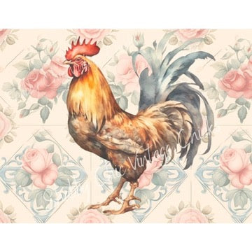 Farmhouse Tile Shabby Chic Chicken