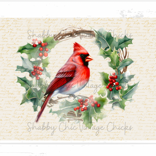 Poetic Cardinal Wreath