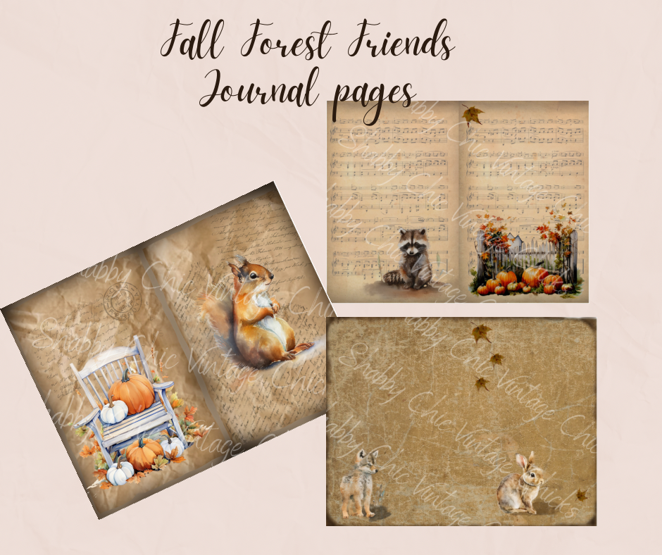 Fall Forest Friends Journal pages