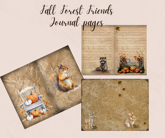 Fall Forest Friends Journal pages