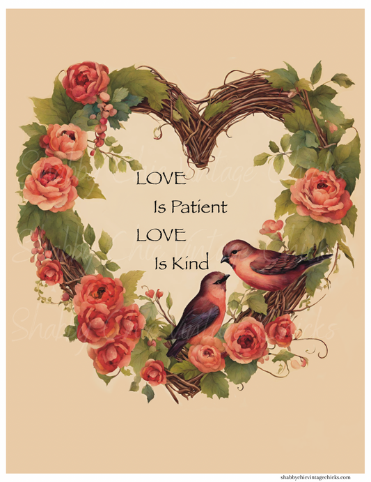 Love Is Patient Wreath