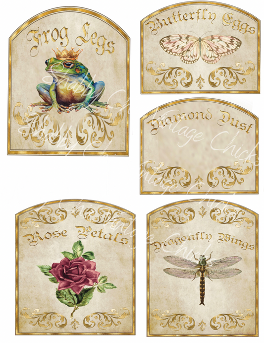 Shabby Chic Apothecary Labels