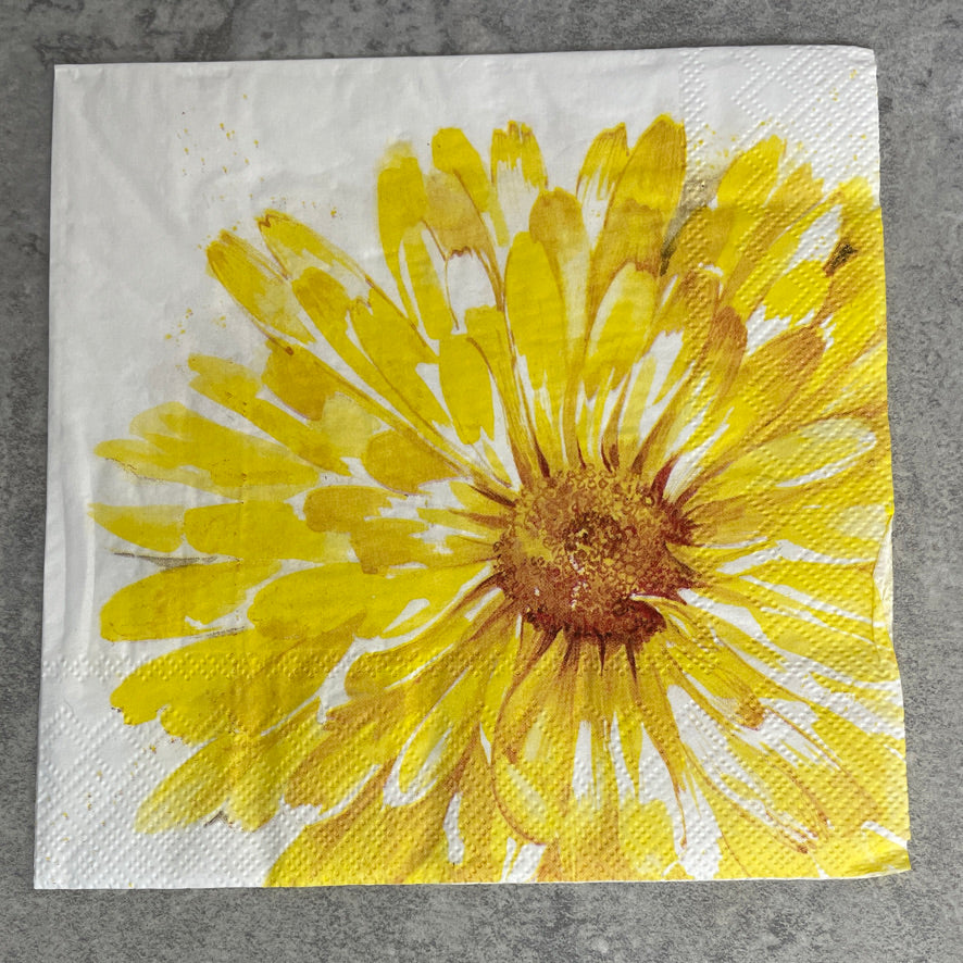 Large yellow flower napkin