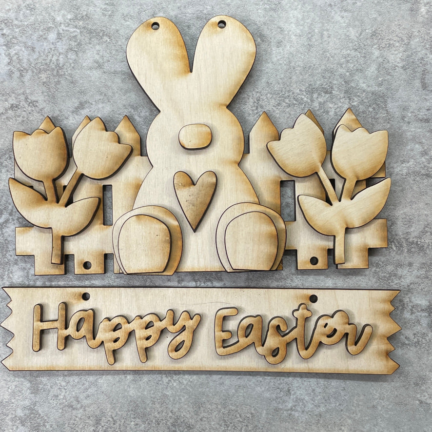 6.5" Happy Easter Sign