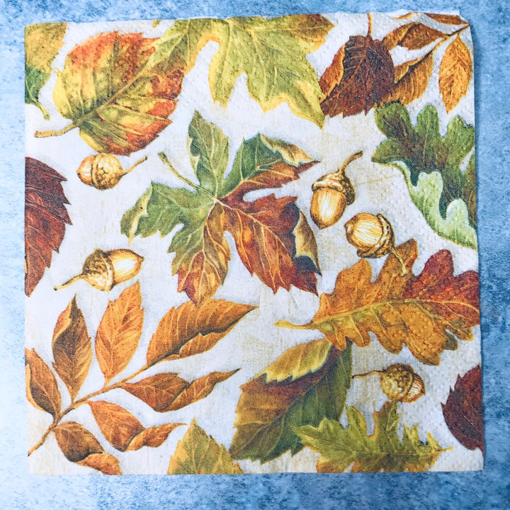Fall Leaves Cocktail Napkin