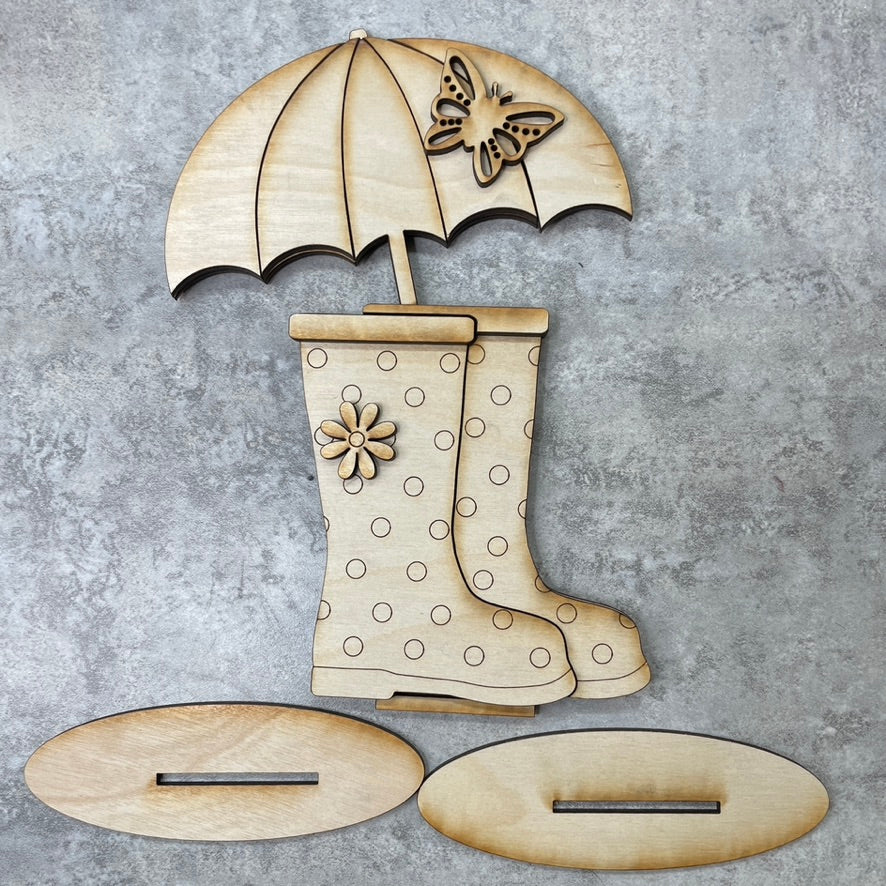8.5" Boots with Umbrella