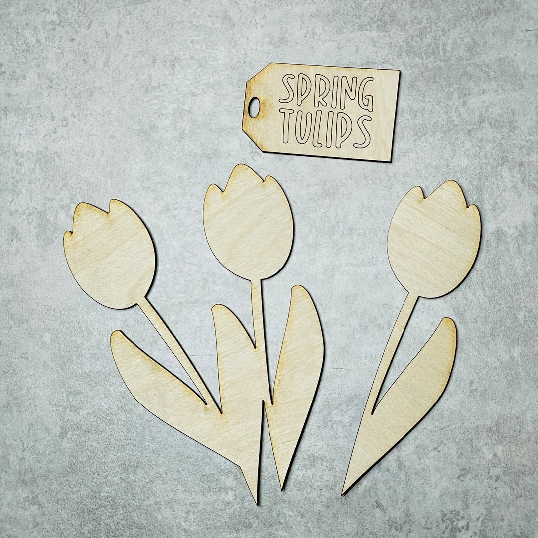 Spring Tulips Interchangeable Cutting Board Add-on