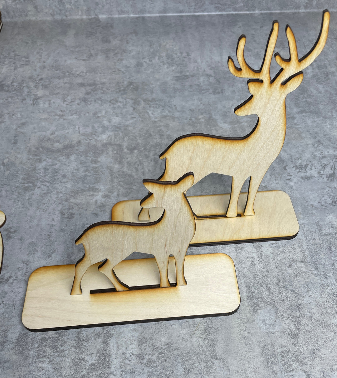 Deer Wooden cutouts with stands