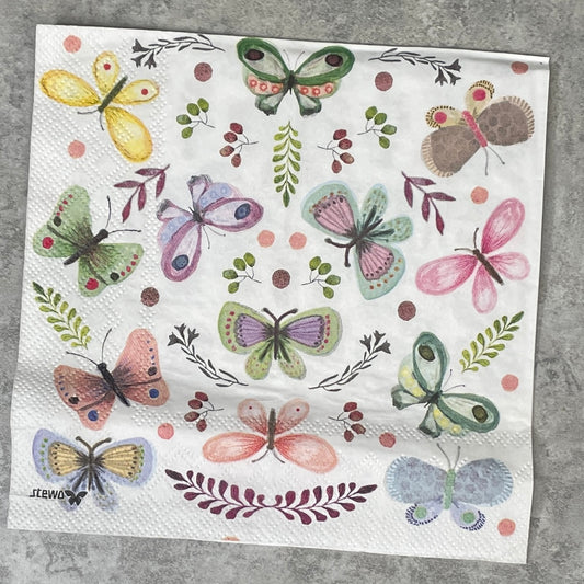 Spring Beauty Butterfly Napkin