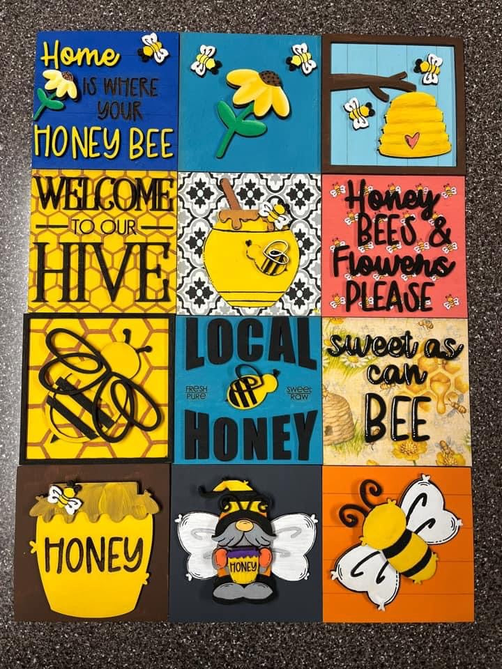 Bee Theme Interchangeable Squares
