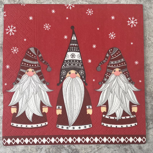 Christmas Gnomes Napkin