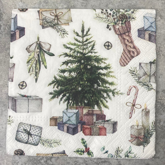 Nostalgic Christmas Tree Napkin